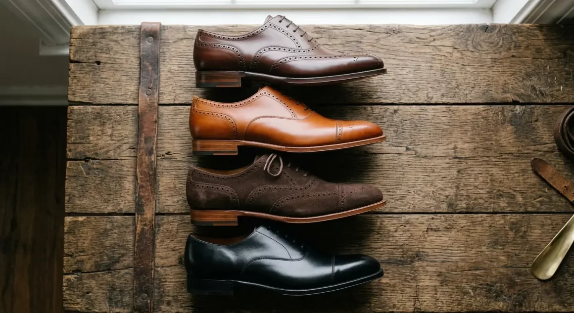 Oxford shoes for men in black, brown and tan leather styles