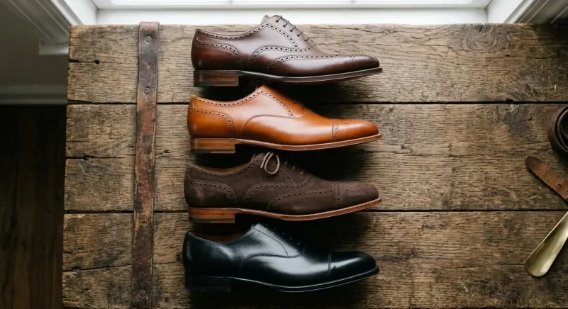 Oxford shoes for men in black, brown and tan leather styles