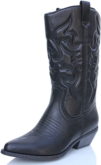 Soda Women Cowgirl Cowboy Western Stitched Boots 