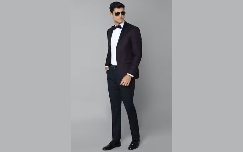 Allen Solly - Men Navy Slim Fit Solid Formal Two Piece Suit