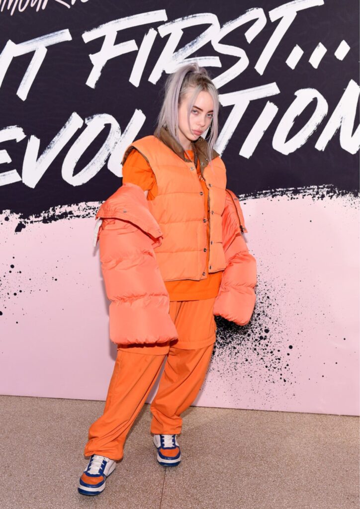 Billie Eilish Orange Puffer Jacket
