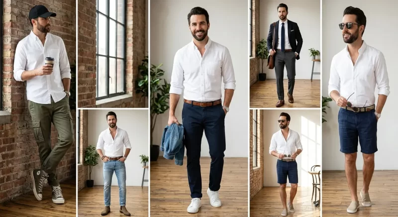 Best white shirt combinations for men outfit ideas