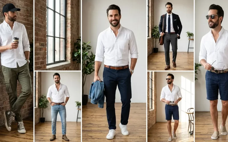 Best white shirt combinations for men outfit ideas