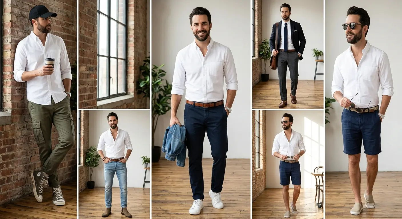 Best white shirt combinations for men outfit ideas